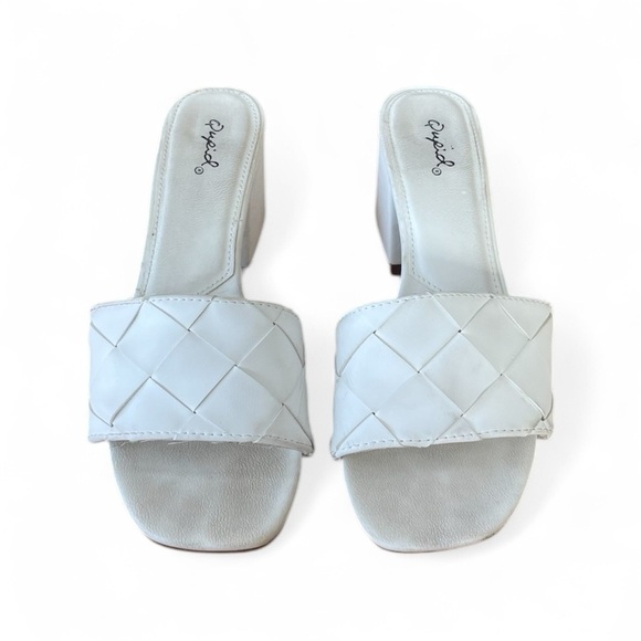 Woven Mule Heel | White - Picture 2 of 4